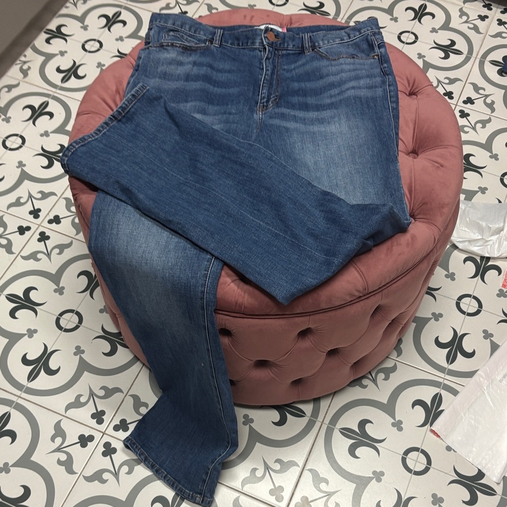 CAbi Women's Straight Leg Blue Jeans